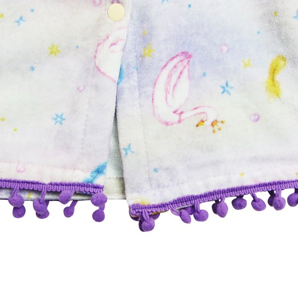 紫色天鵝純棉數碼印花浴裙裹胸大浴巾
