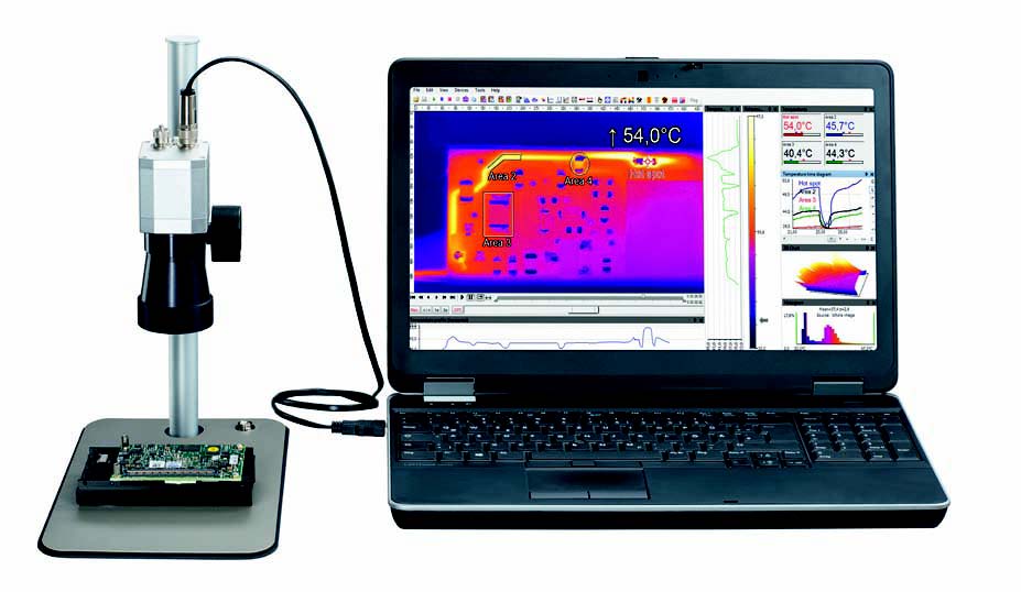 電子行業-微小組件的熱成像溫度測量