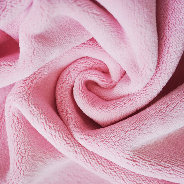 粉色豹紋復合珊瑚絨浴巾