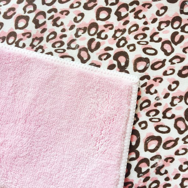 粉色系小清新復合珊瑚絨方巾