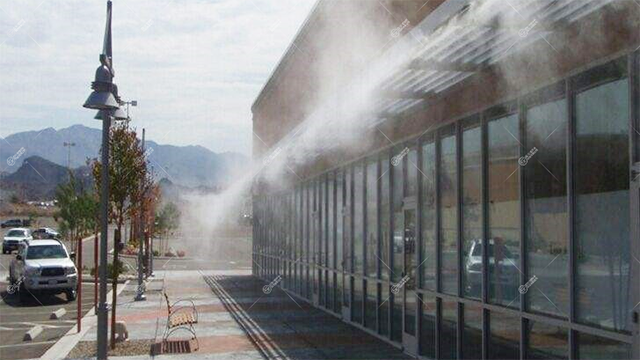 商業街高壓噴霧降溫設備技術,噴霧降溫設備