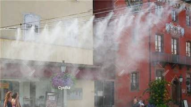 商業街高壓噴霧降溫設備技術,噴霧降溫設備