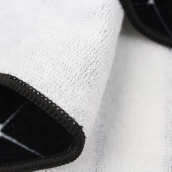 工廠毛巾來圖定制棉質數碼印花黑色字母簡約運動巾吸水柔軟