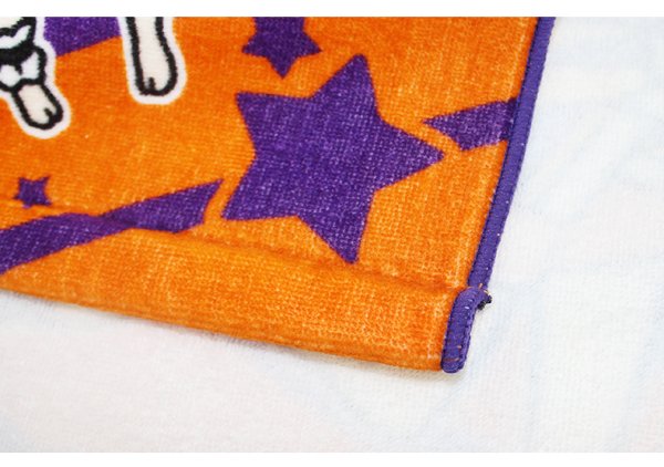 工廠毛巾來圖定制棉質數碼印花紫色動漫女孩運動巾吸水柔軟