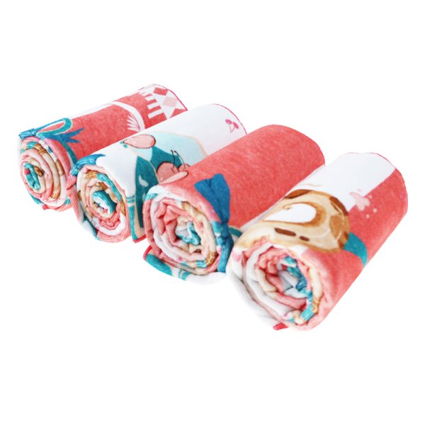 甜甜圈小貓全棉數碼印花運動巾