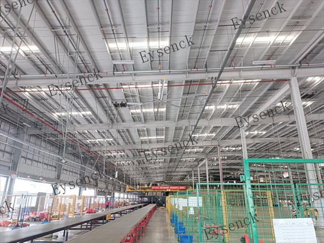 陜西玻璃制品廠大型工業吊扇環保材質,大型工業吊扇
