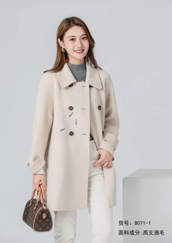 雙面呢女大衣