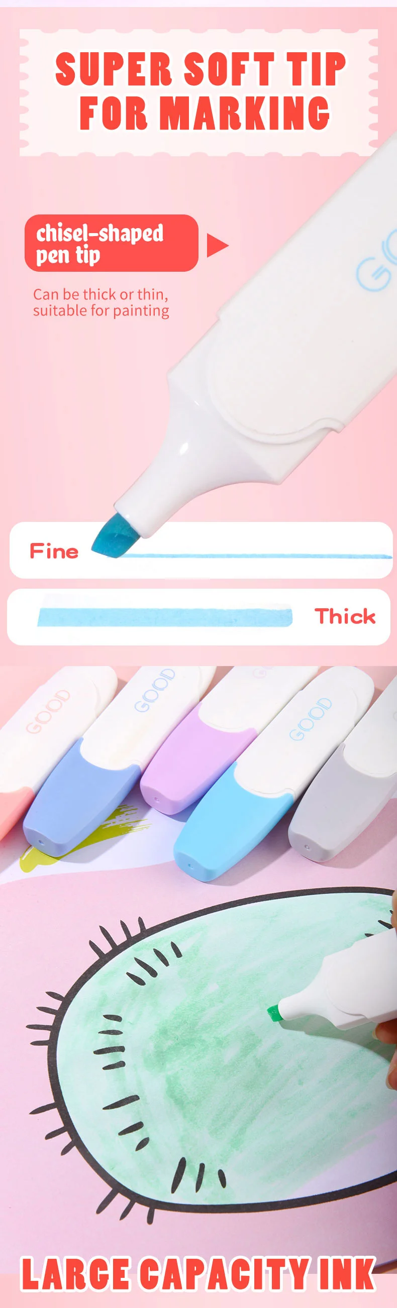 Pastel Highlighter SupplierGreenwill Stationery