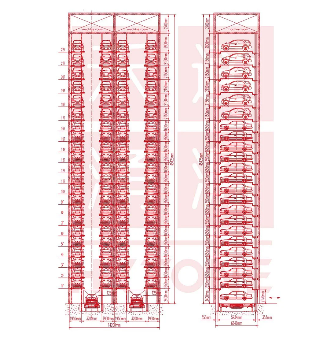 22-layer PCS Tower Parking
