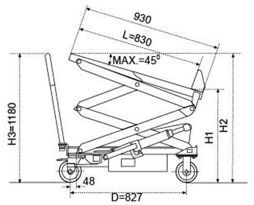 Hydraulic Tilt Table Truck Hydraulic Tilting Cart Manufacturer