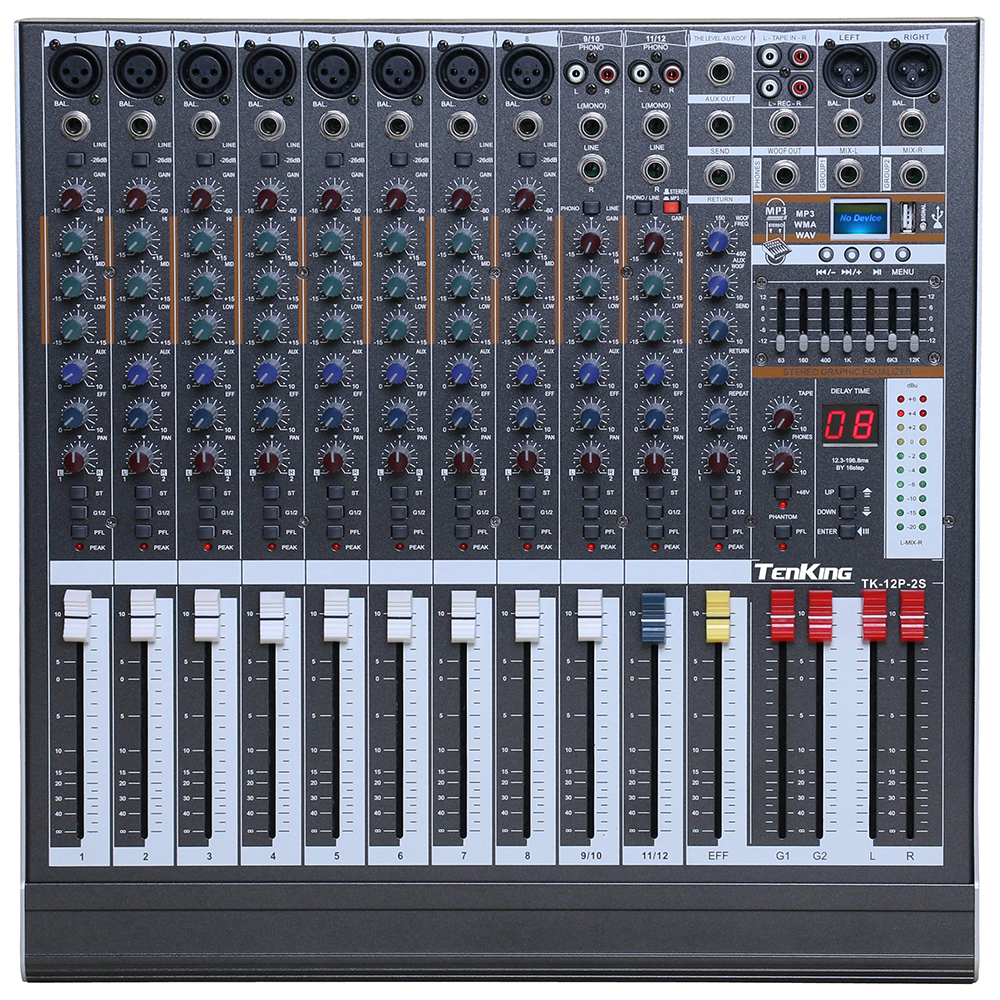 12路2编组调音台tk-12p-2s