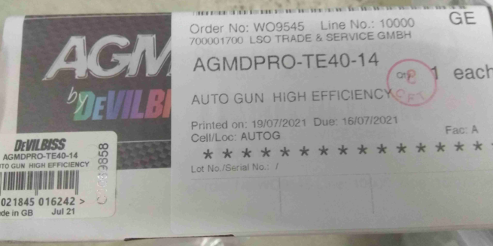深圳DEVILBISS密封圈套件AGMDPRO29XK5喷嘴喷枪市面价