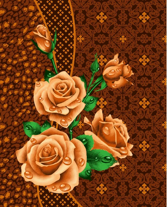 brown rose blanket