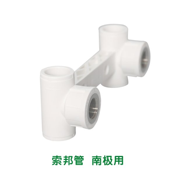 PPR雙聯內螺紋銅三通 白