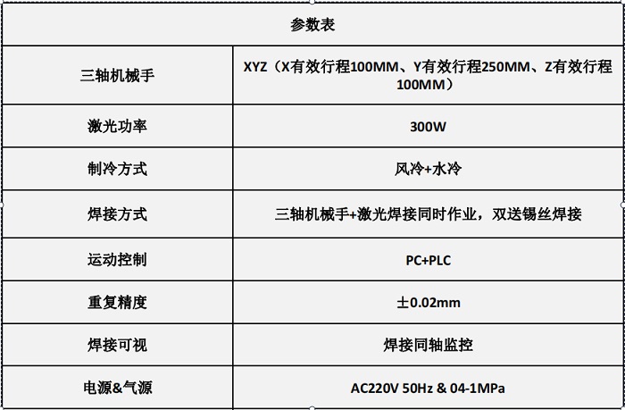 PCB电路板焊线激光焊锡机参数