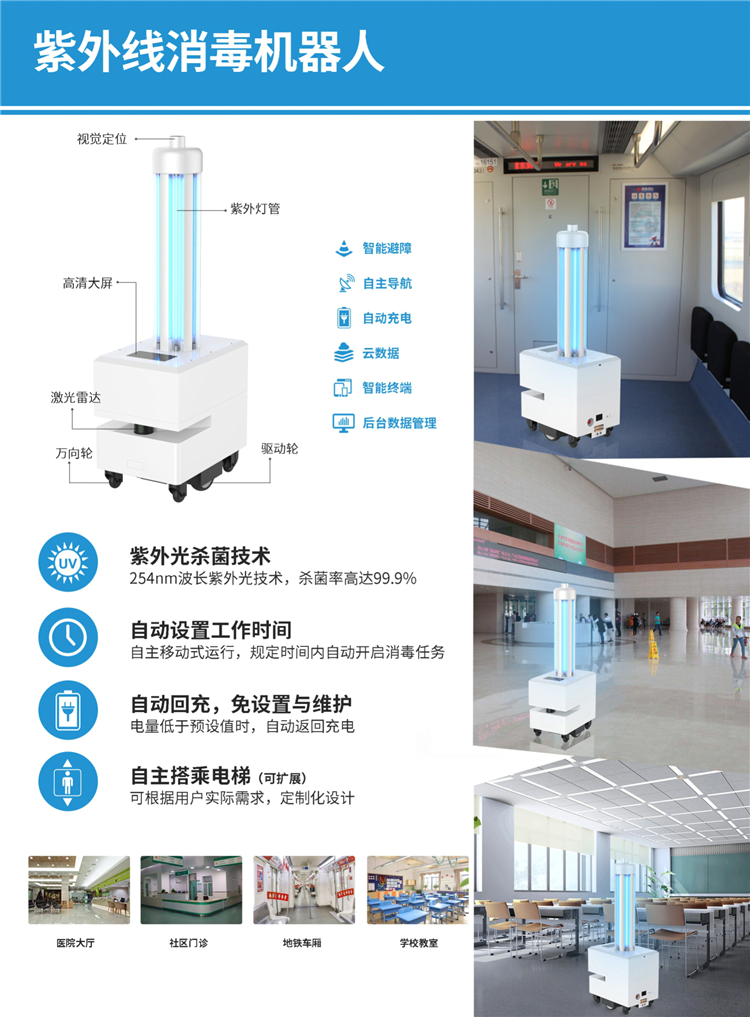 紫外线消毒机器人详情图