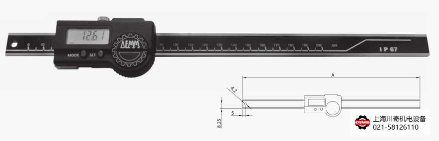DEMM-E-LINE系列數顯式硬化不銹鋼水平尺