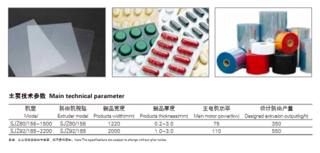 PVC透明硬片/PVC裝飾片生產線