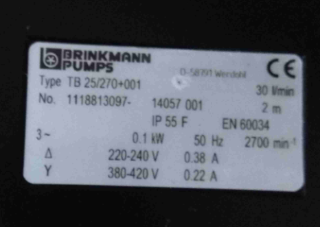 Brinkmann工業用泵