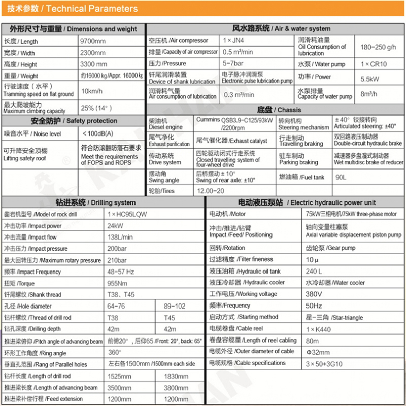 KS311型全液壓深孔鉆車