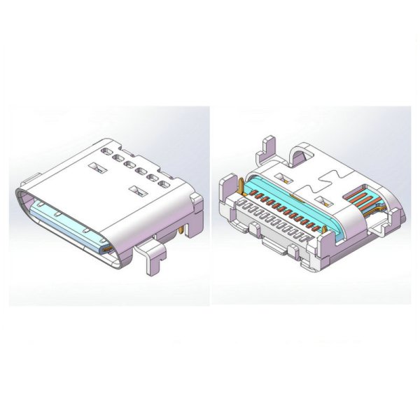 TYPE-C 母座 24Pin 雙排SMT 沉板0.8 