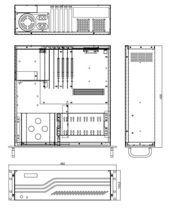 IPC-3000H-3U上架式工控机箱
