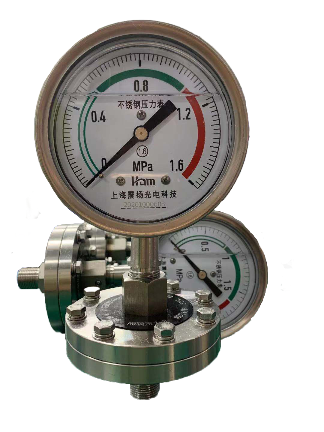 全不锈钢耐震压力表-隔膜压力表-全不锈钢卫生型压力表-汉木（上海）仪表科技有限公司