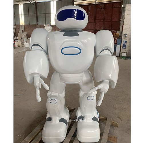 大型機器人雕塑模型 智能服務玻璃鋼 機器人外殼雕塑定制