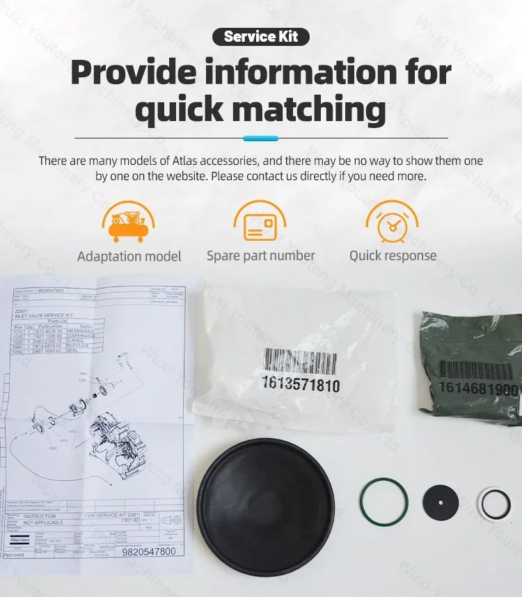 Atlas Copco Inlet Valve Air Compressor Fittings Accessories Supplier