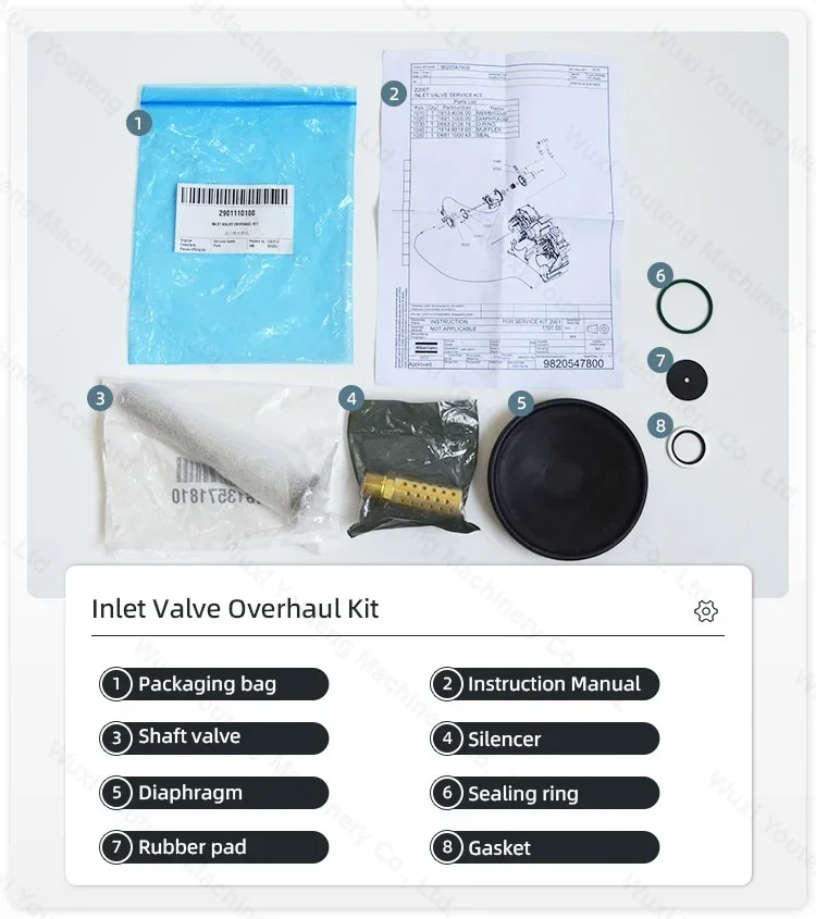 Atlas Copco Inlet Valve Air Compressor Fittings Accessories Supplier