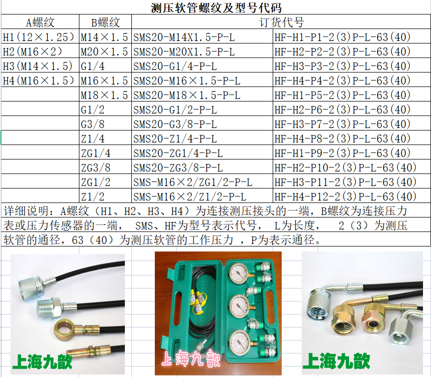 测压软管厂家型号规格