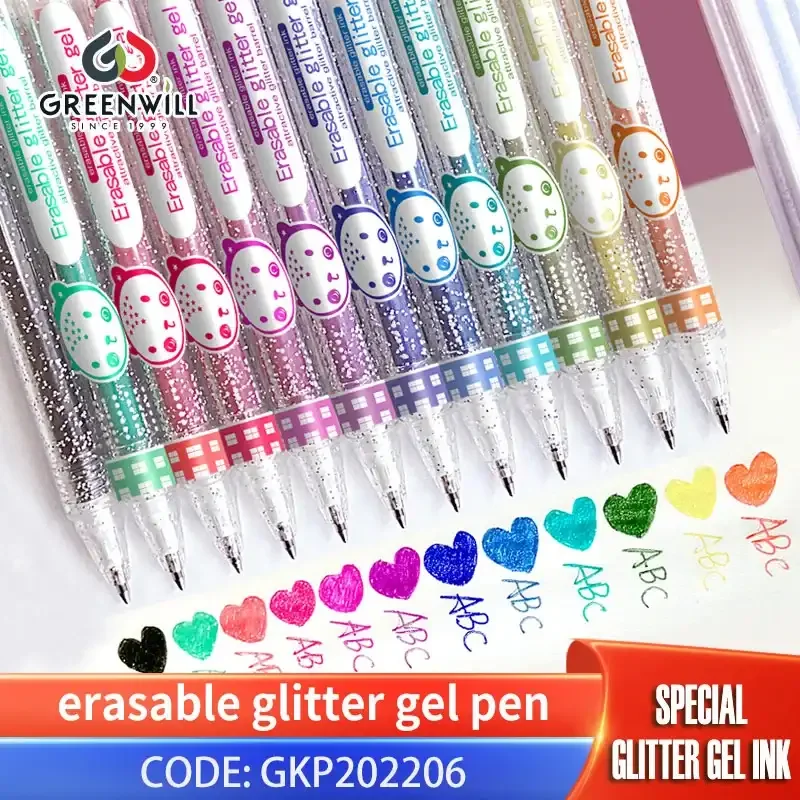 Wholesale Erasable Glitter Gel Pen-Greenwill Stationery