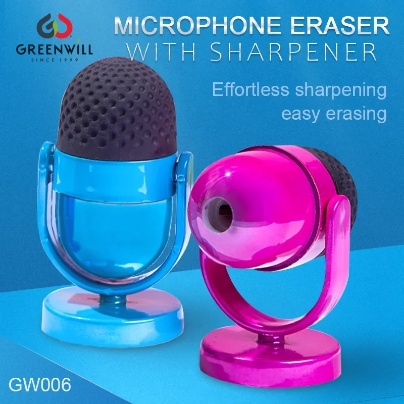 Wholesale Microphone Eraser With SharpenerGreenwill