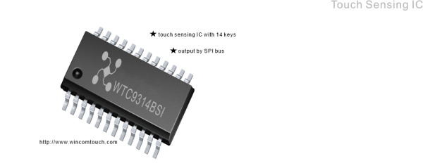 WTC9314BSI---14鍵SPI輸出電容式觸摸IC