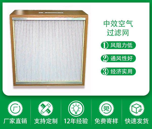 木框 有隔板空氣過濾器