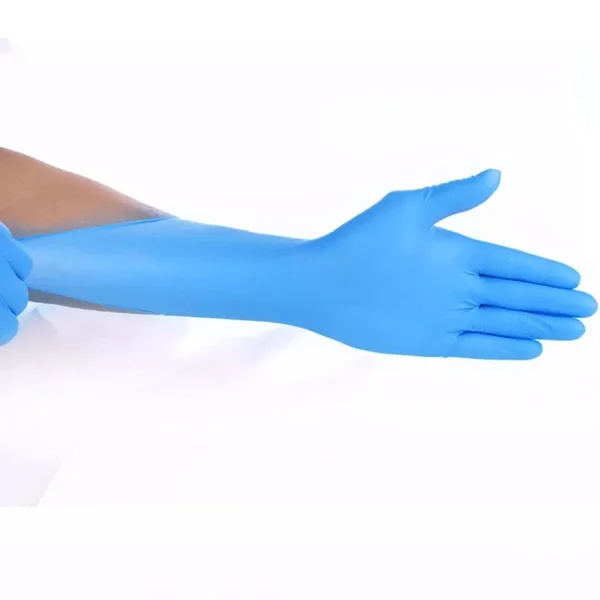 Examination disposable nitrile gloves 9inch blue color EN455 FDA 510K