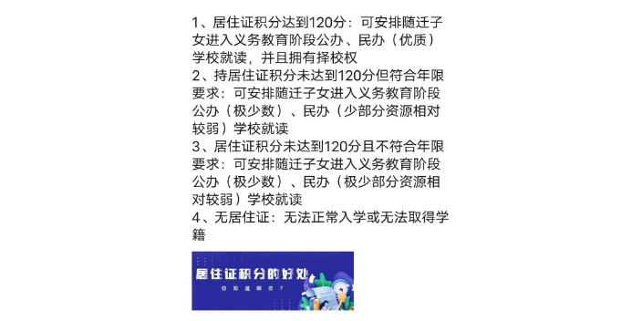 閔行區(qū)中高考居住證積分電話