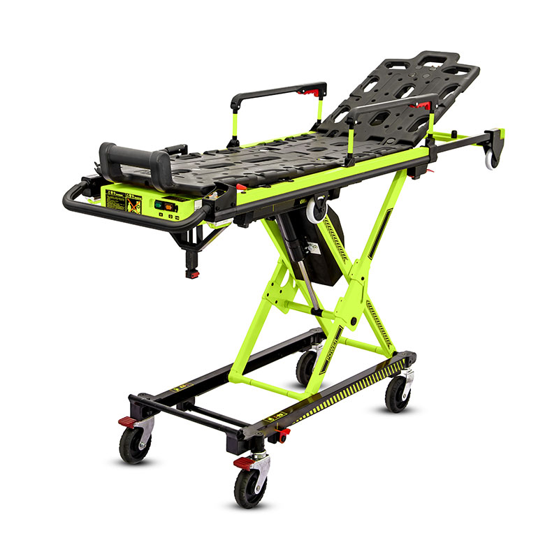XJZM Aluminium Medical Stretcher Four Wheels,Stretcher Foldable Rescue Stretcher Lightweight Folding Patient First Aid Rescue,Can Bear 200kg,Blue 