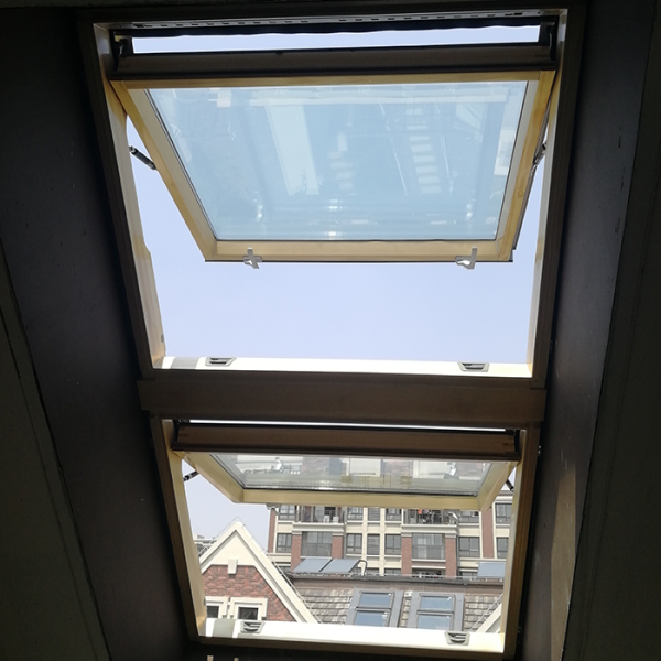 斜屋頂天窗鋁木上懸天窗