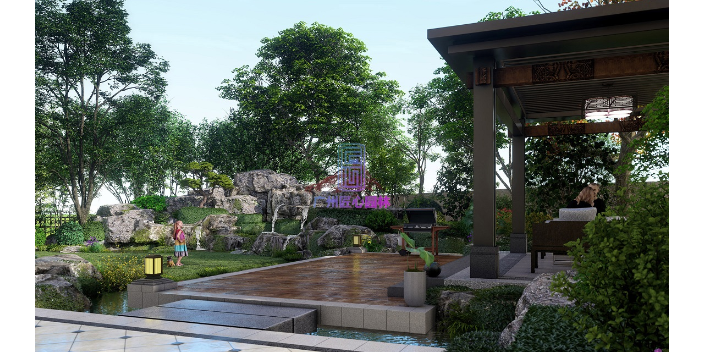 广州古典中式风格庭院绿植,庭院