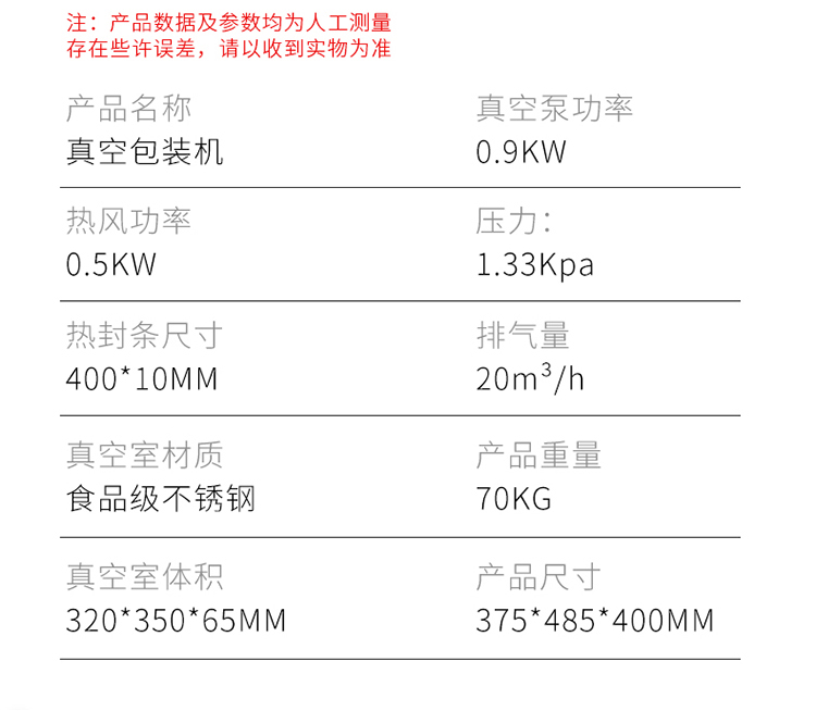 小型真空包裝機