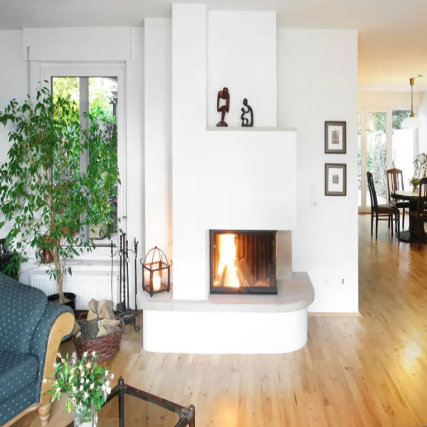 Equipped with round indoor fireplace