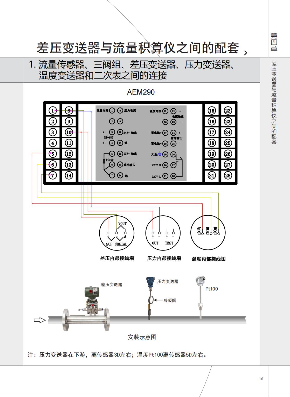 三线制流量计接线图图片