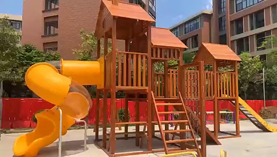 湖南幼儿园木质滑梯，幼儿园木质滑梯