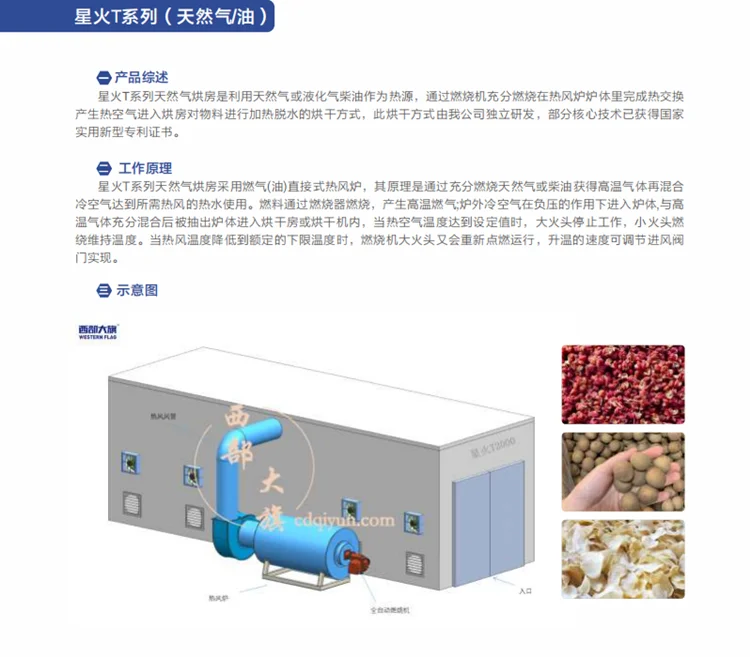 西部大旗星火T系列天然氣烘房