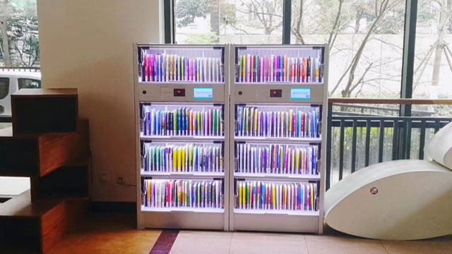 中小学图书馆图书漂流柜效果,图书漂流柜