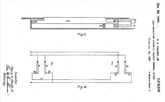 Harry A. Haugh發(fā)明的交通檢測器原理圖