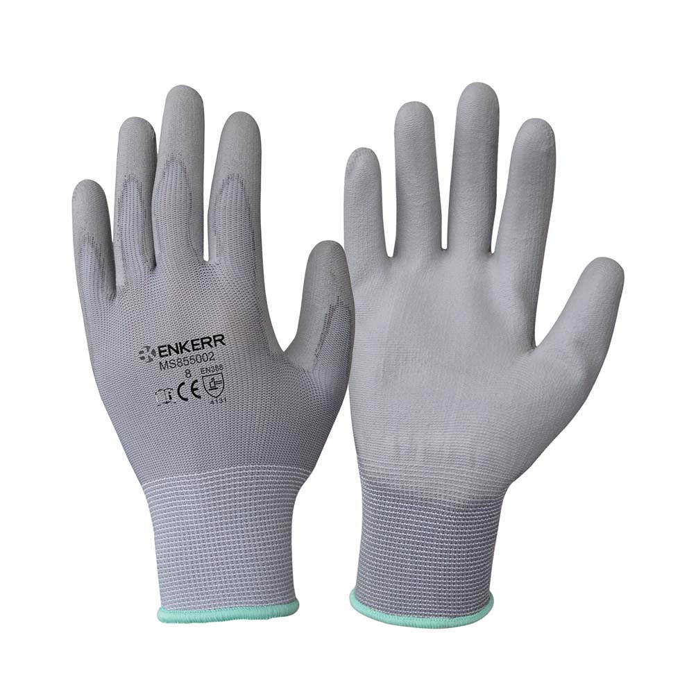 15G Grey Nitrile Coated Seamless Gloves