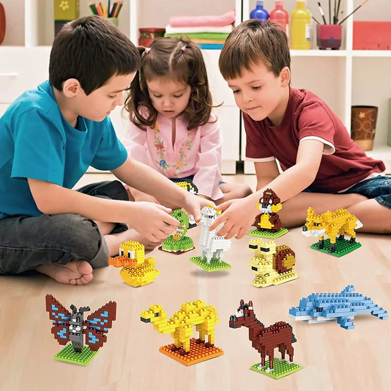 Party favors for kids mini animals building blocks educational toys goodie gifts