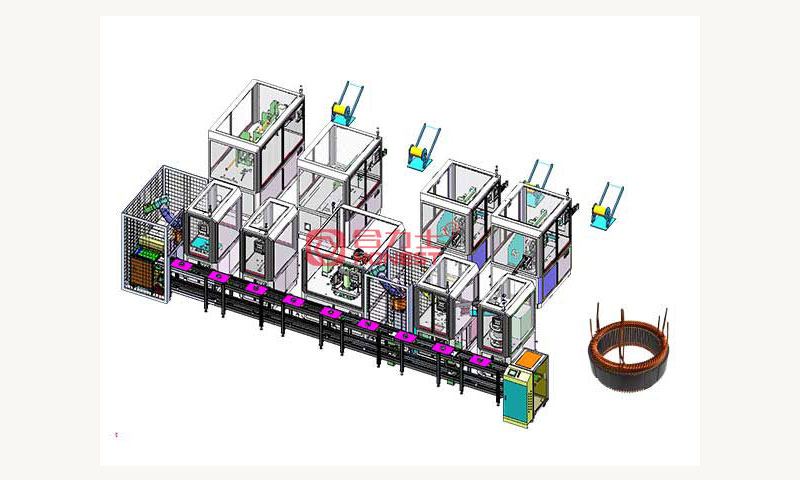 新能源汽车扁线电机组装机,智能化汽车电机设备
